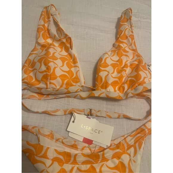 L*Space Avery and Camryn Bikini Top And Bottom Set in Mango NEW NWT - Picture 4 of 7